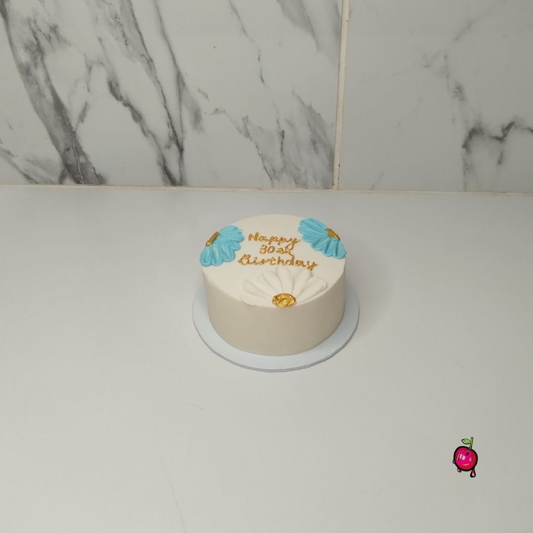 "Happy 30th Birthday" Floral Bento Cake