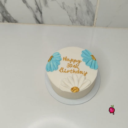 "Happy 30th Birthday" Floral Bento Cake