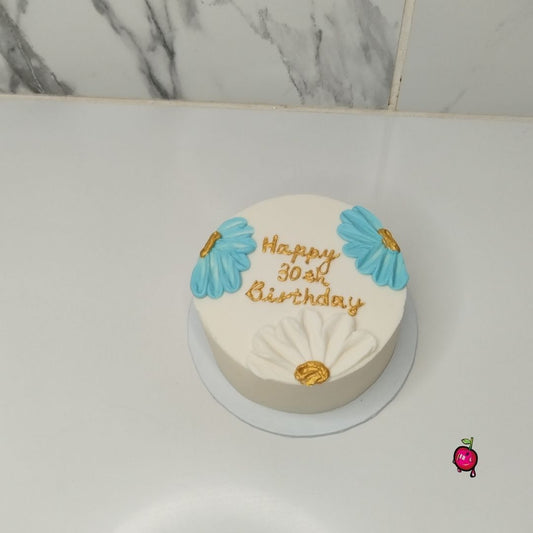 "Happy 30th Birthday" Floral Bento Cake