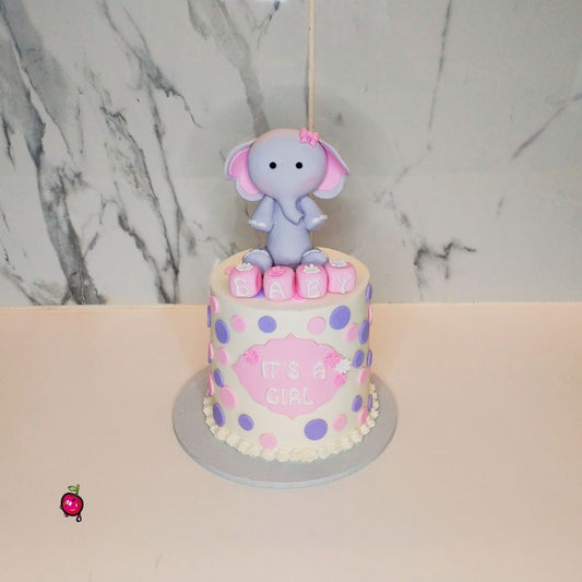 Mini Baby Elephant Shower Cake