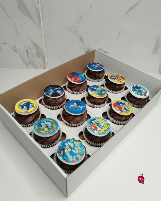 Sonic The Hedgehog Variety Cupcakes