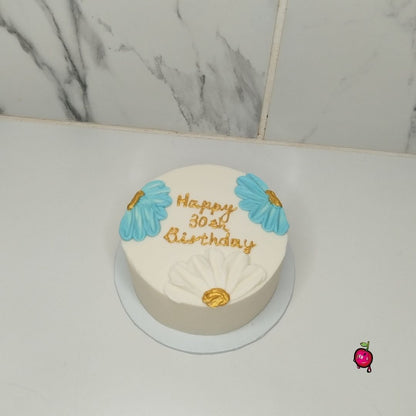 "Happy 30th Birthday" Floral Bento Cake