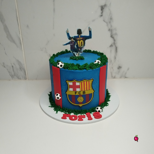 FCB & Messi Themed Birthday Cake