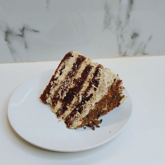 Peppermint Crisp Cake slice