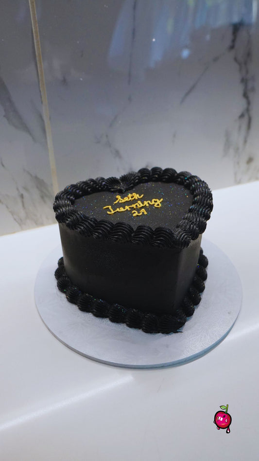 Custom Age Heart Birthday Cake