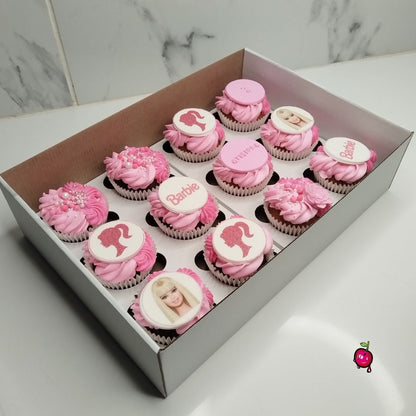 Barbie Pink & White Themed Cupcakes