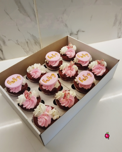 Teddy Baby Shower Cupcakes