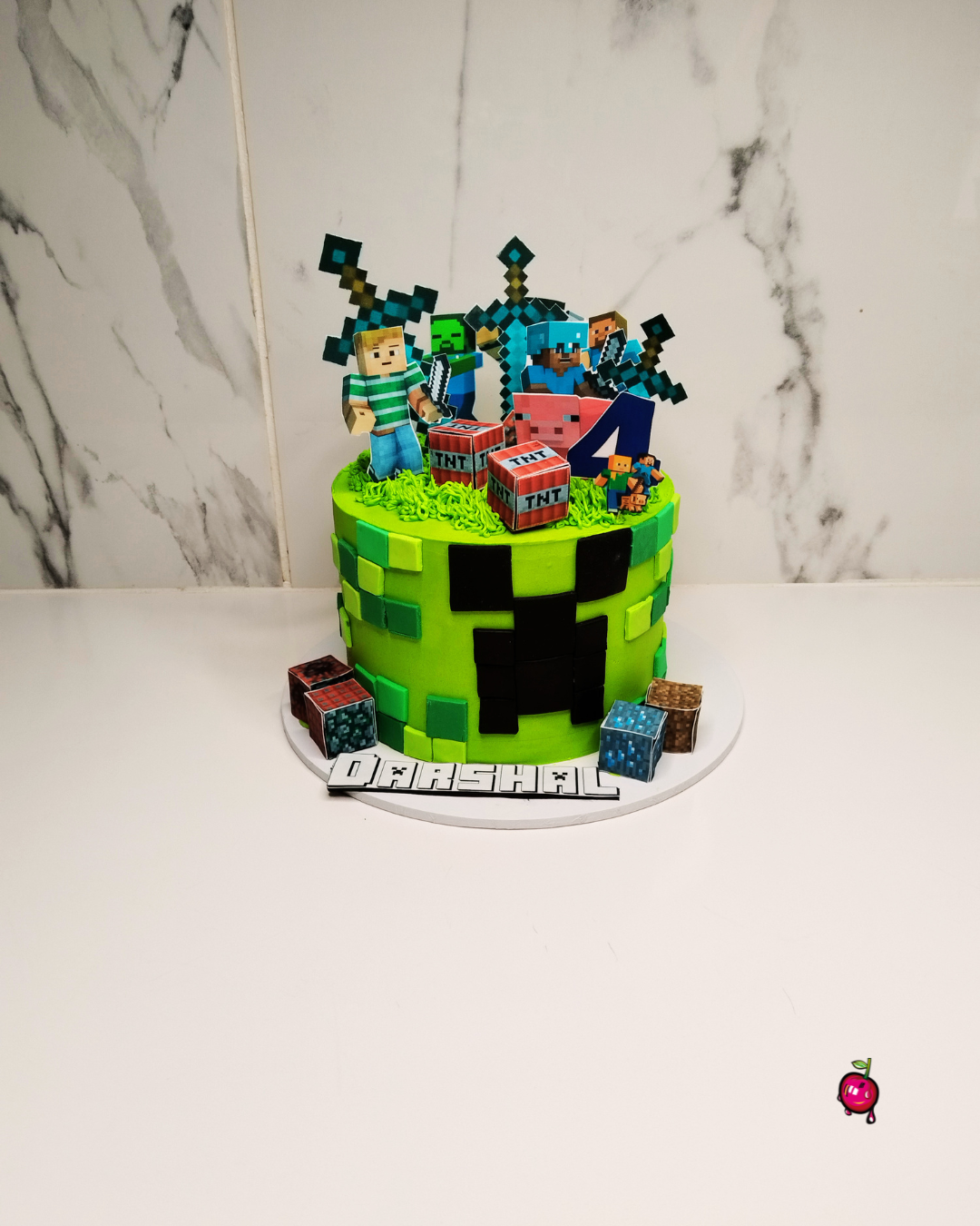 Minecraft Themed Builds Birthday Cake