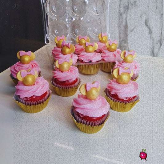 Minnie Mouse Themed Cupcakes
