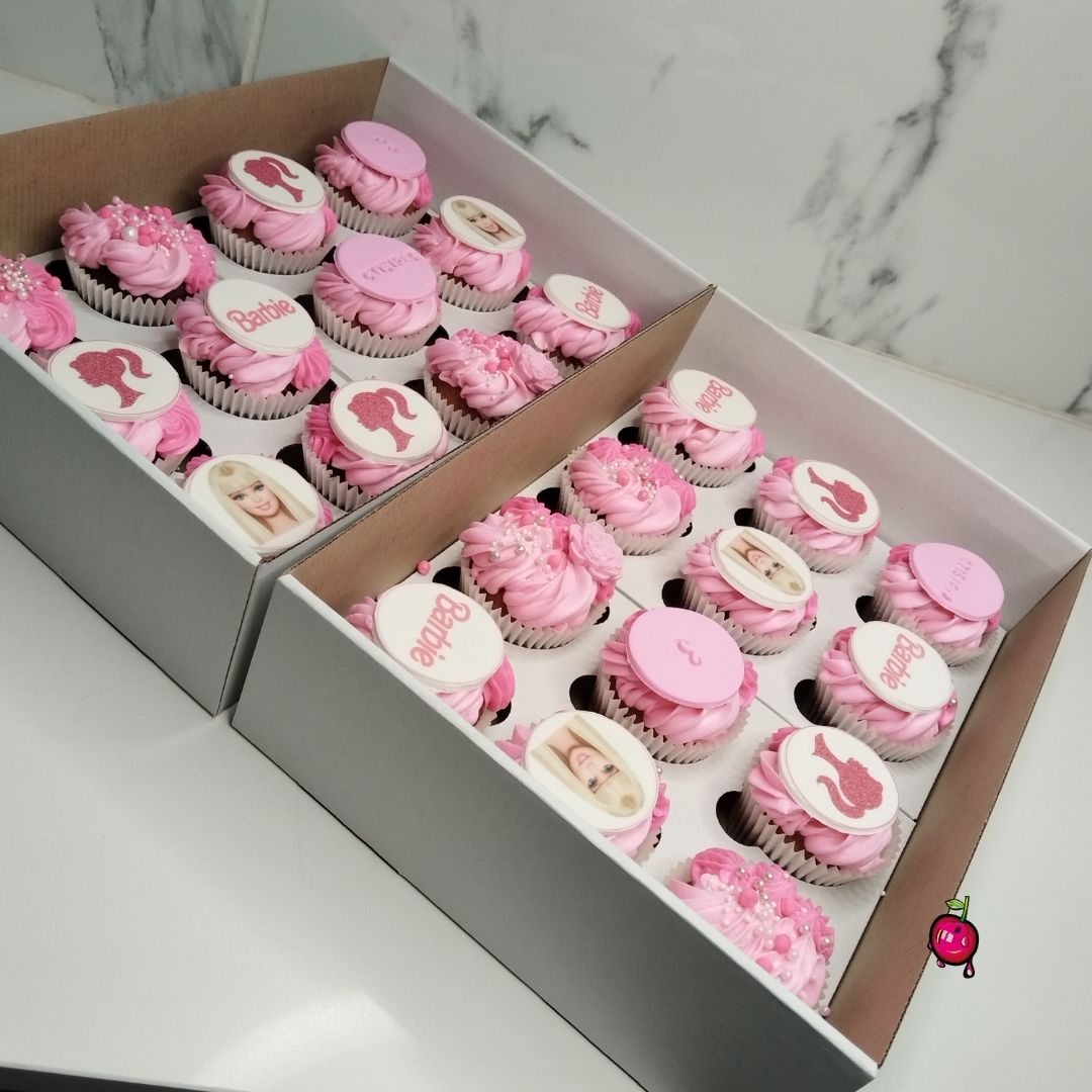 Barbie Pink & White Themed Cupcakes
