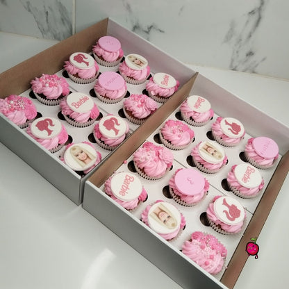 Barbie Pink & White Themed Cupcakes
