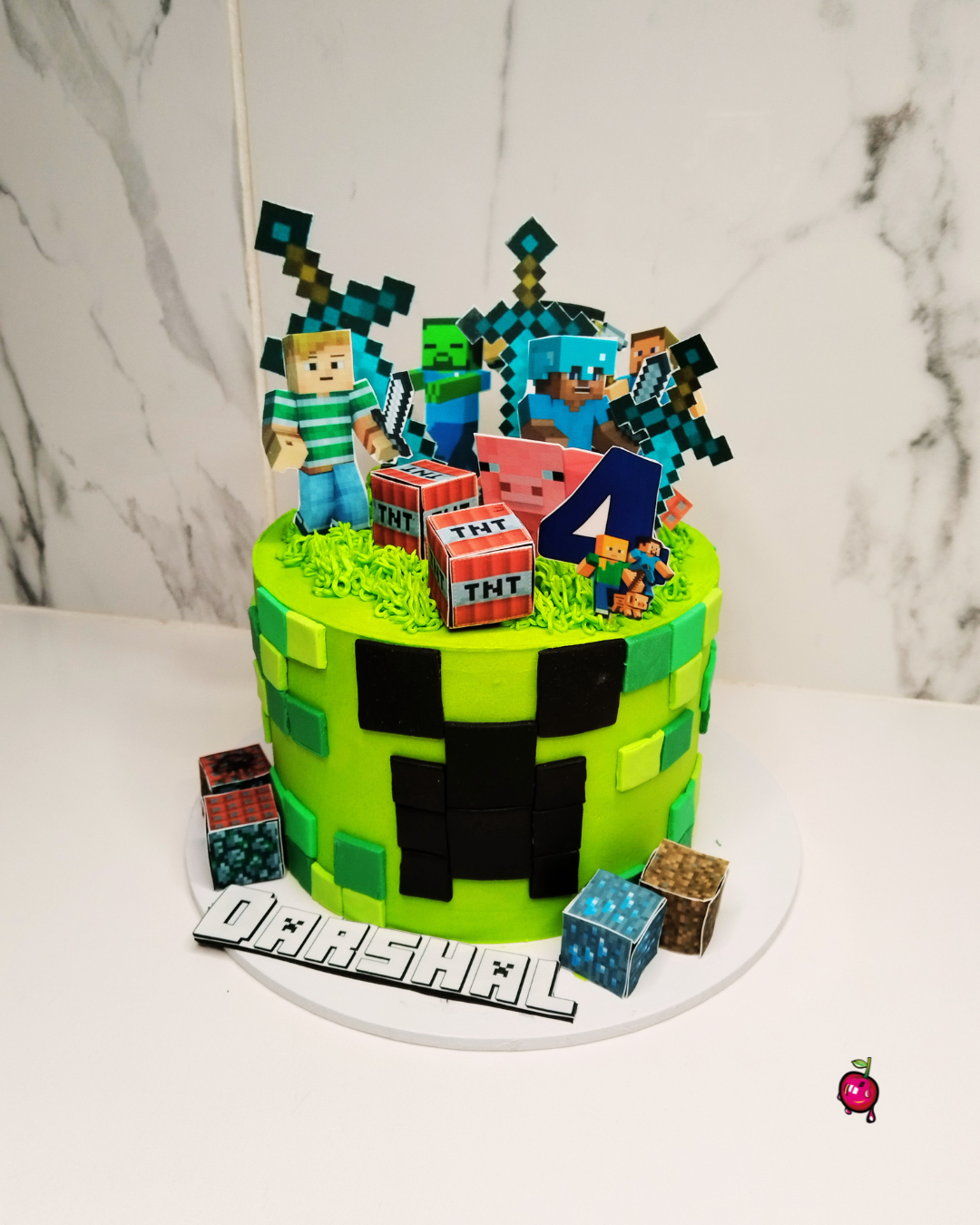 Minecraft Themed Builds Birthday Cake