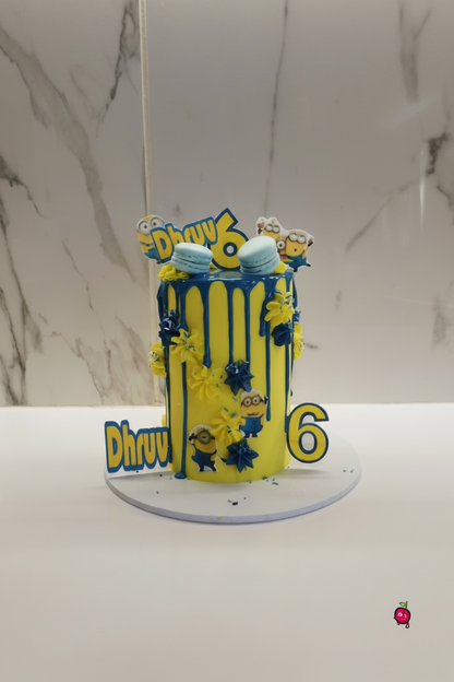 Minion Themed Birthday Drip Cake