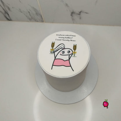23rd Birthday Cake with Edible Print & Fondant