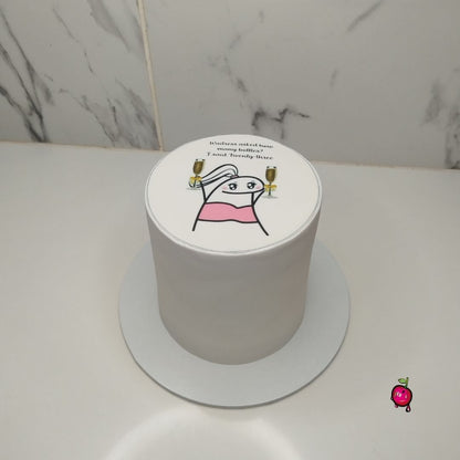 23rd Birthday Cake with Edible Print & Fondant