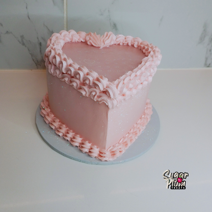 Pink Calendar Burn-away Heart Cake