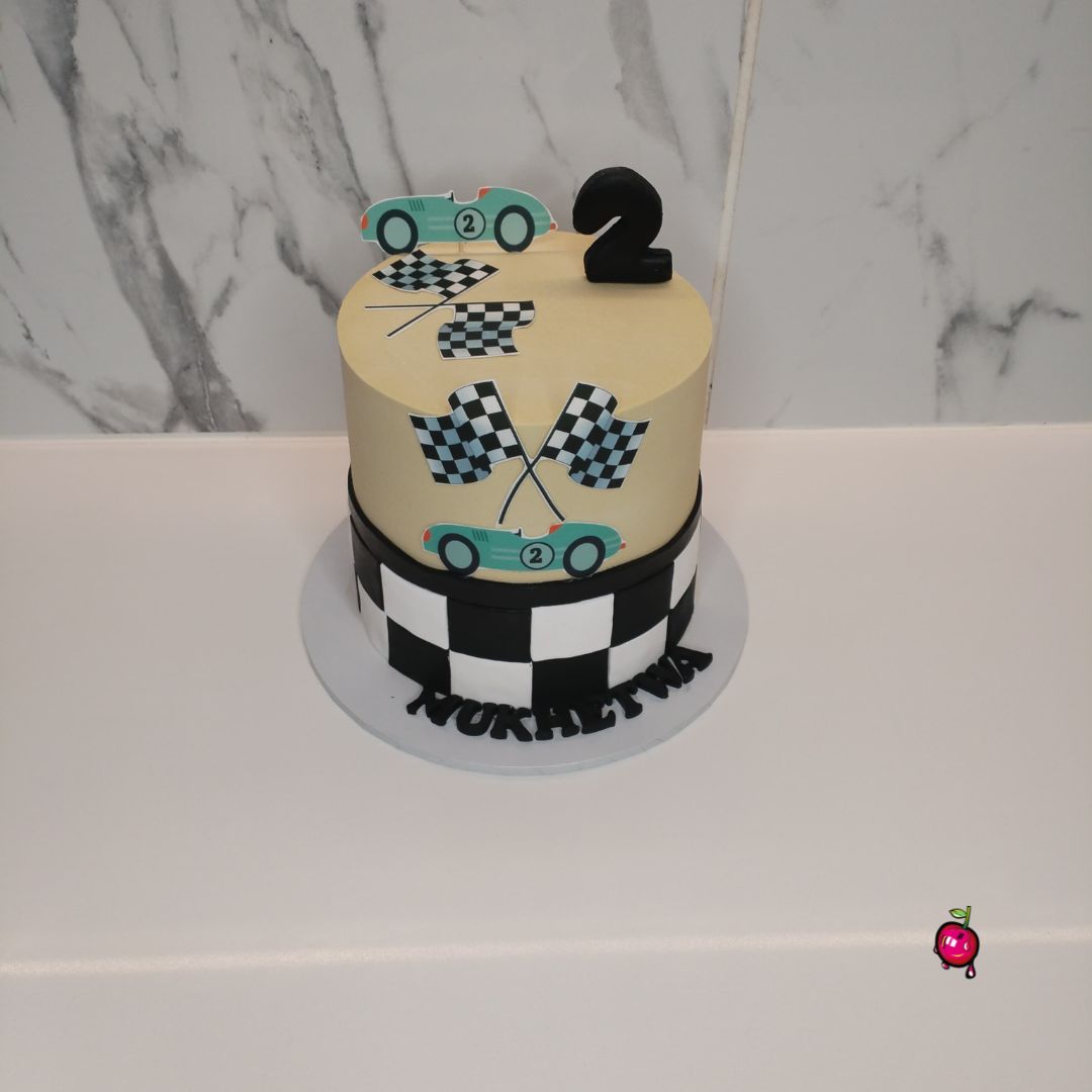 Old School Racing Cars Themed Cake