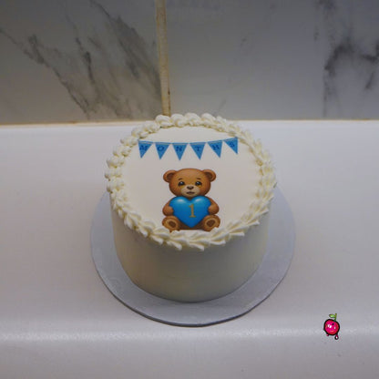 1 Month Teddy Birthday Bento Cake