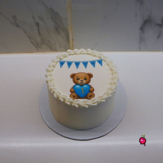1 Month Teddy Birthday Bento Cake