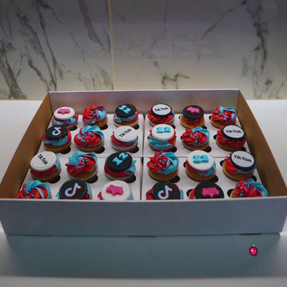 TikTok Themed Cupcakes