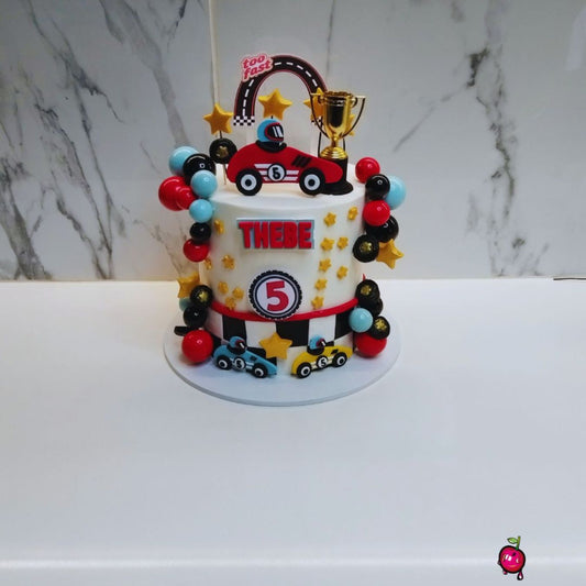 Car Racer Themed Birthday Cake