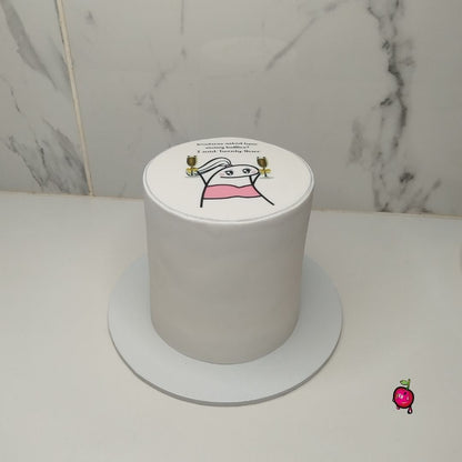 23rd Birthday Cake with Edible Print & Fondant