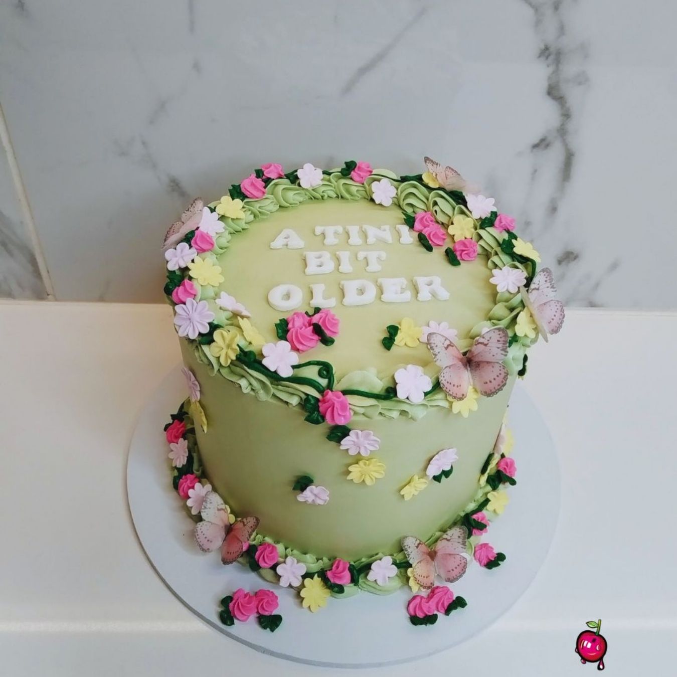 A Tiny Bit Older Floral Birthday Cake