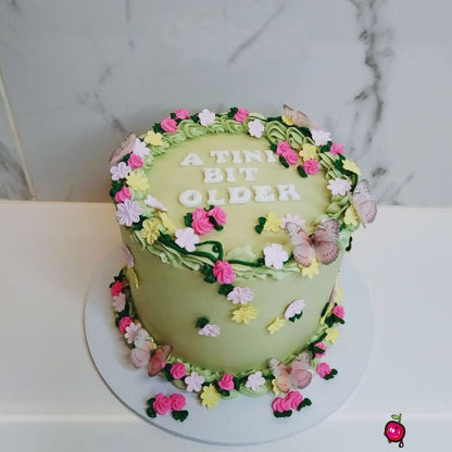 A Tiny Bit Older Floral Birthday Cake