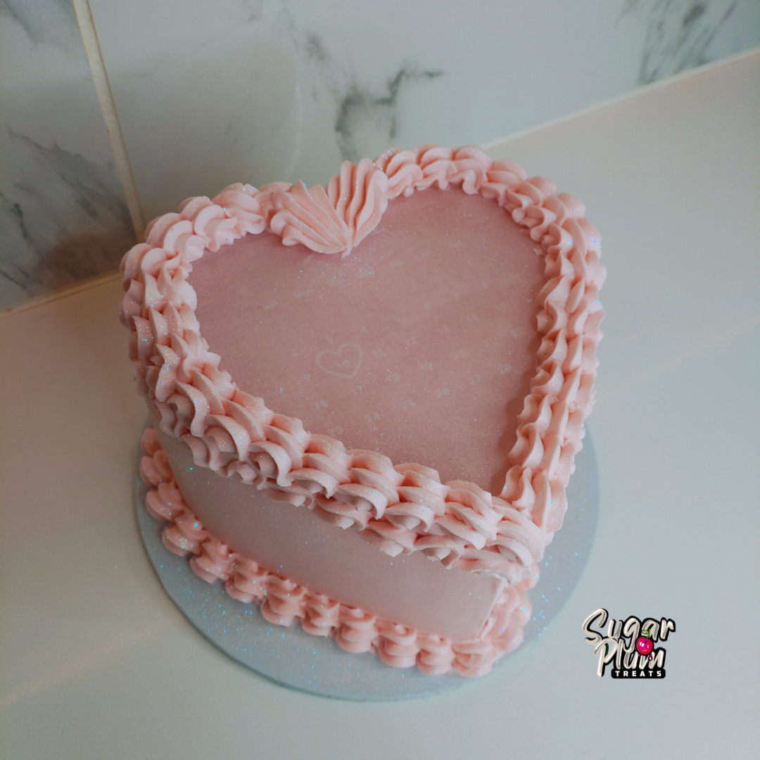 Pink Calendar Burn-away Heart Cake