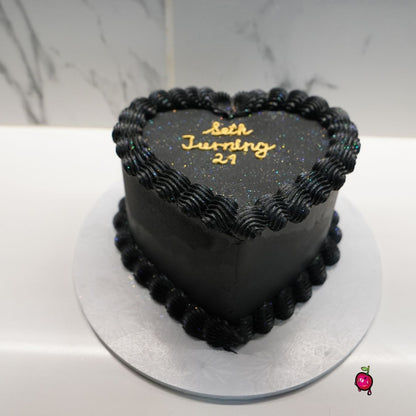 Custom Age Heart Birthday Cake