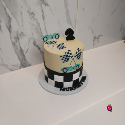 Old School Racing Cars Themed Cake