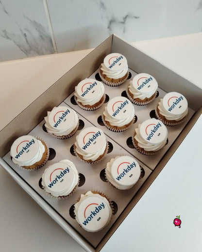 Custom Company Logo Corporate Cupcakes