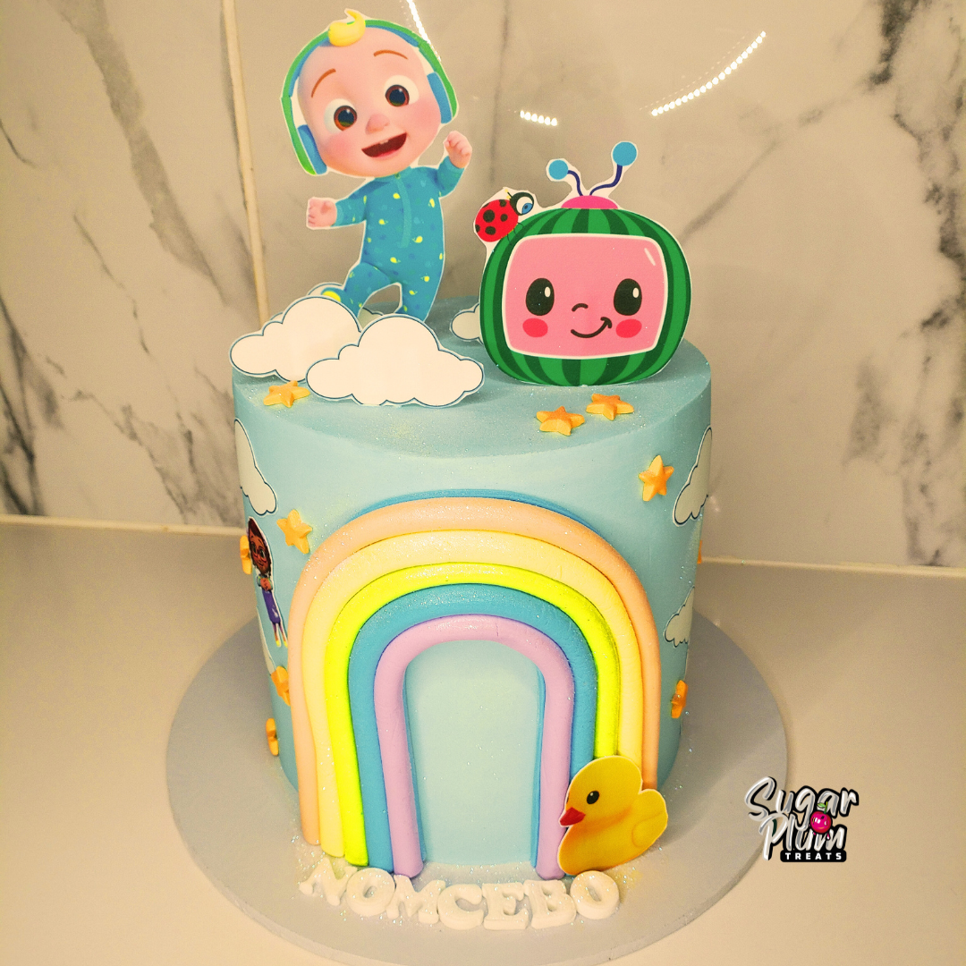 Cocomelon Rainbow Themed Cake