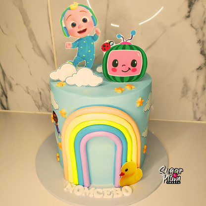 Cocomelon Rainbow Themed Cake