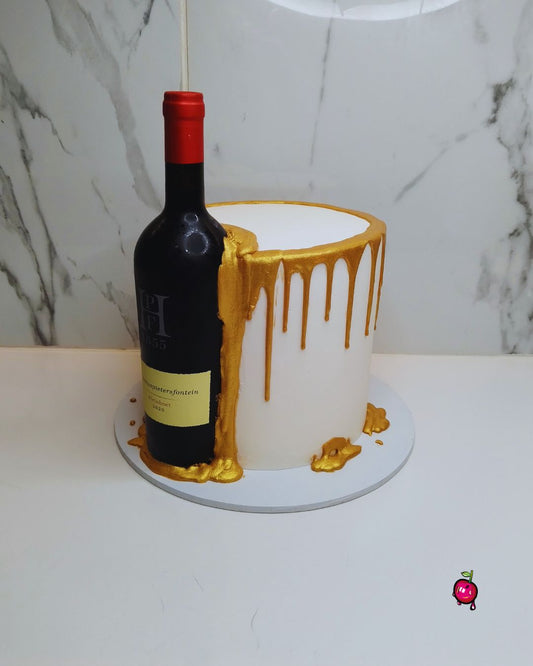 Wine Bottle Drip Cake