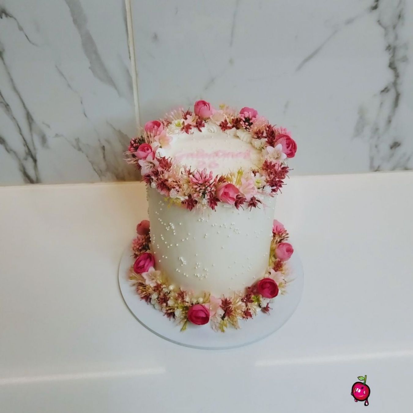 Bridgerton Themed Floral Cake