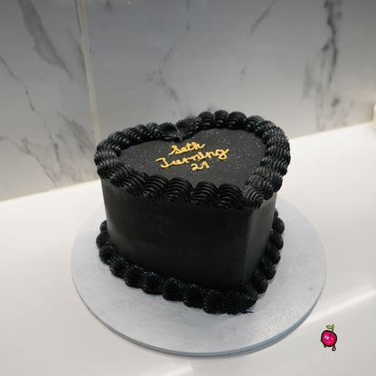 Custom Age Heart Birthday Cake