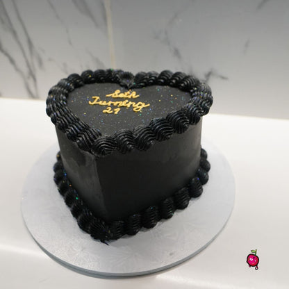 Custom Age Heart Birthday Cake