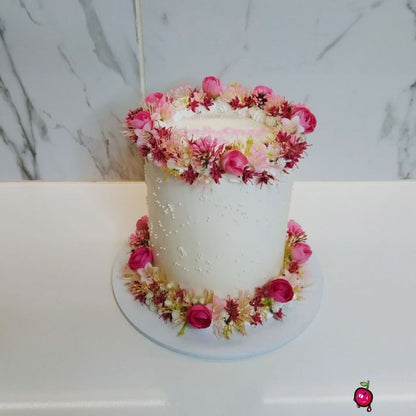 Bridgerton Themed Floral Cake