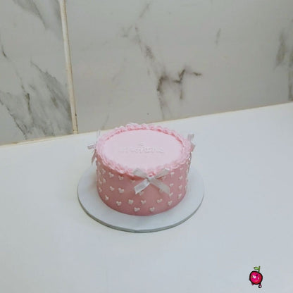 3 Months Bento Cake With White Bows