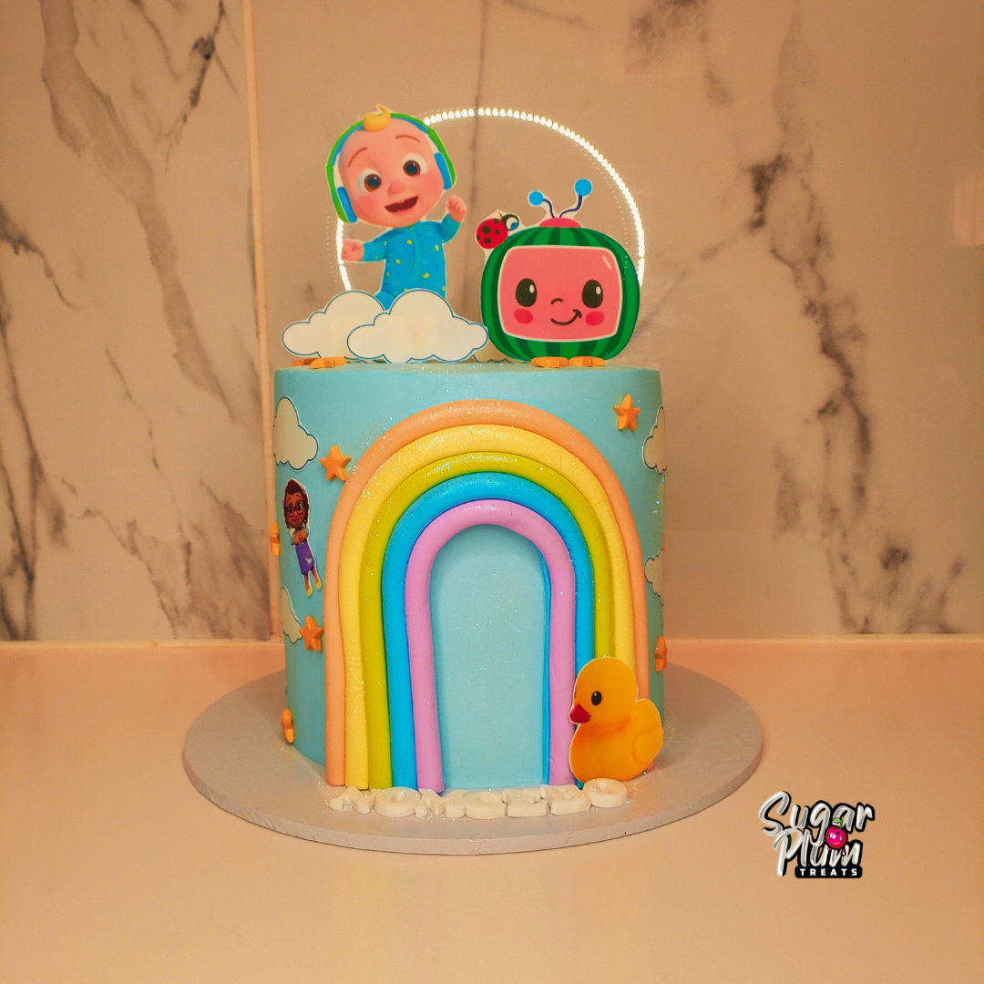 Cocomelon Rainbow Themed Cake