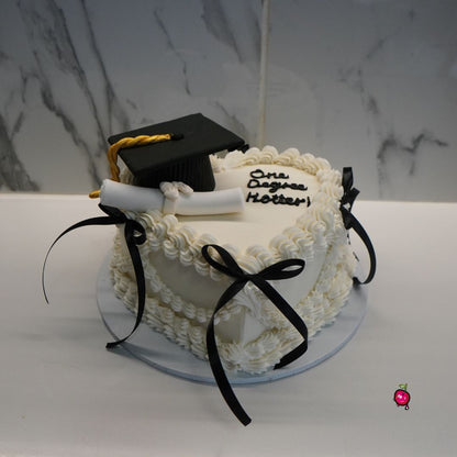 One Degree Hotter Graduation Heart Cake
