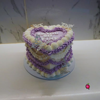 29 You So Fine Vintage Heart Cake