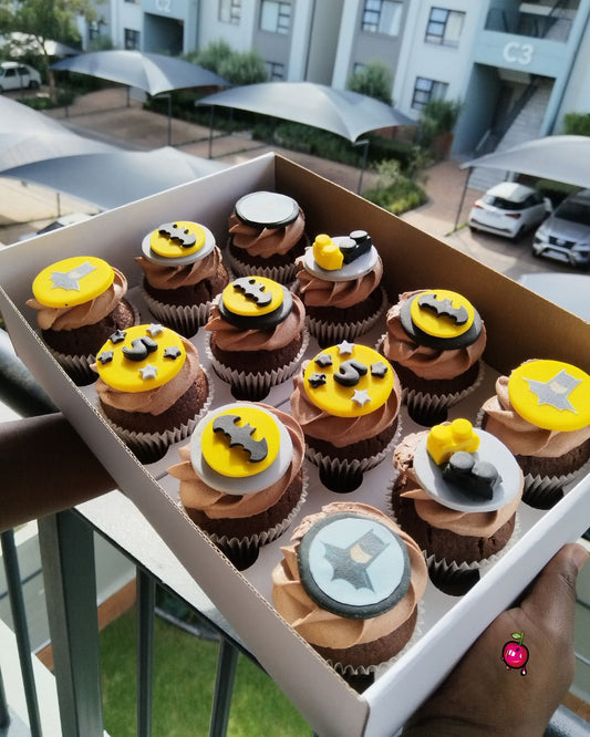 Batman Themed Birthday Cupcakes