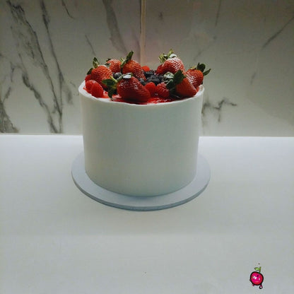Vanilla & Chocolate Cake with Mixed Berries on Top (Full)