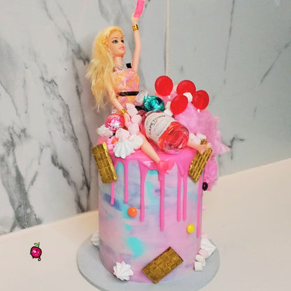 Party Barbie Themed Birthday Cake