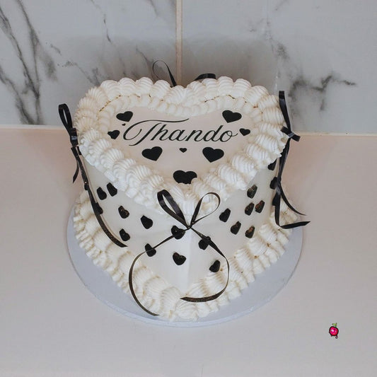 Heart of Hearts Cake with Edible Message