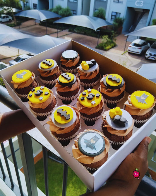 Batman Themed Birthday Cupcakes