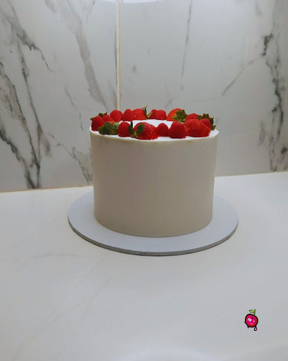 Vanilla & Chocolate Cake with Mixed Berries on Top (Full)