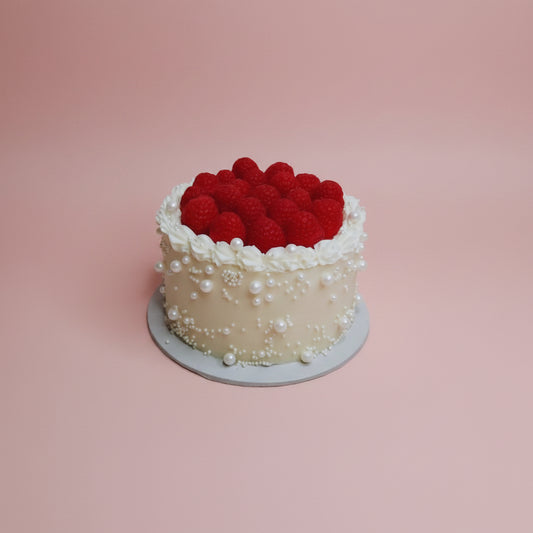 Raspberries & Pearls Bento Cake